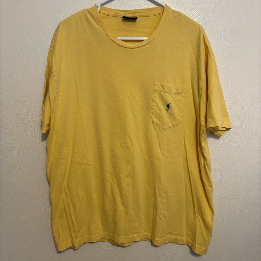 Polo Ralph Lauren Mustard Yellow Pocket Tee Men’s XL Classic Logo